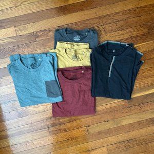 Men's Prana T-shirts, bundle of 5
